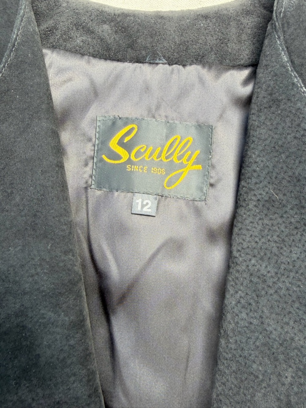 Vintage Scully Fringed cropped Suede Women's western Jacket - Black - Picture 13 of 14